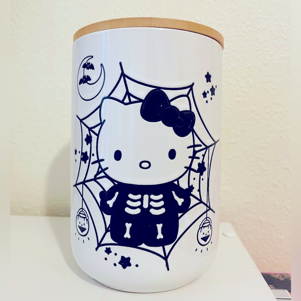 Hello Kitty Skeleton Spiderweb Canister Halloween Kitchen Decor Gift Fall